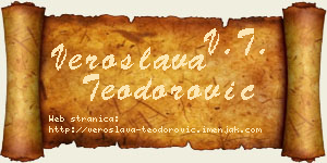Veroslava Teodorović vizit kartica